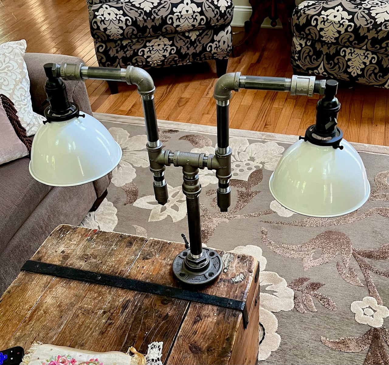 Pathfinder Two-Shade Industrial Desk Lamp