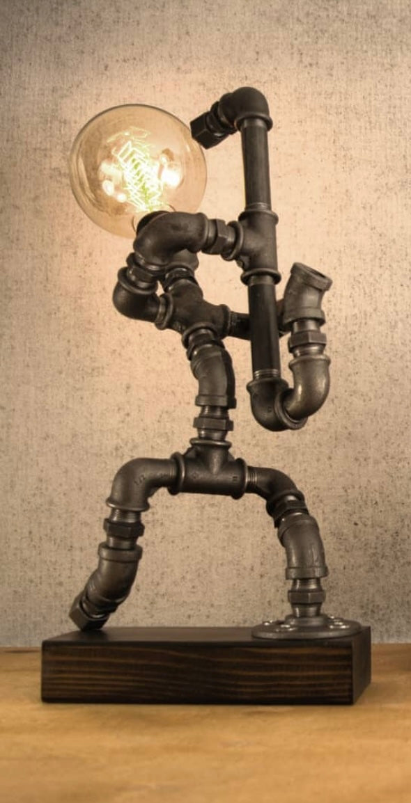 Sax's Playing Desk Lamp with Globe Type Bulb