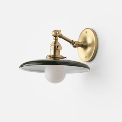 Farmhouse Task Light, 10" Red Metal Lamp Shade