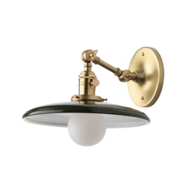 Farmhouse Task Light, 10" Red Metal Lamp Shade