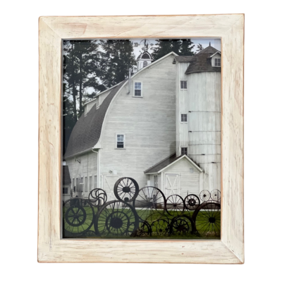 Country Distressed Whitewash Farmhouse Frame, 1.0" Wide
