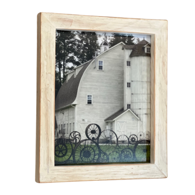Country Distressed Whitewash Farmhouse Frame, 1.0" Wide