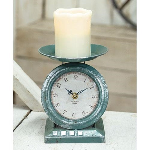 *Vintage Blue Old Town Scale Clock