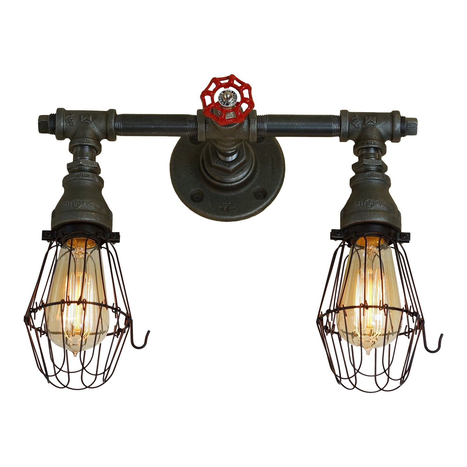 Portland Iron 2-Bulb Vanity Light
