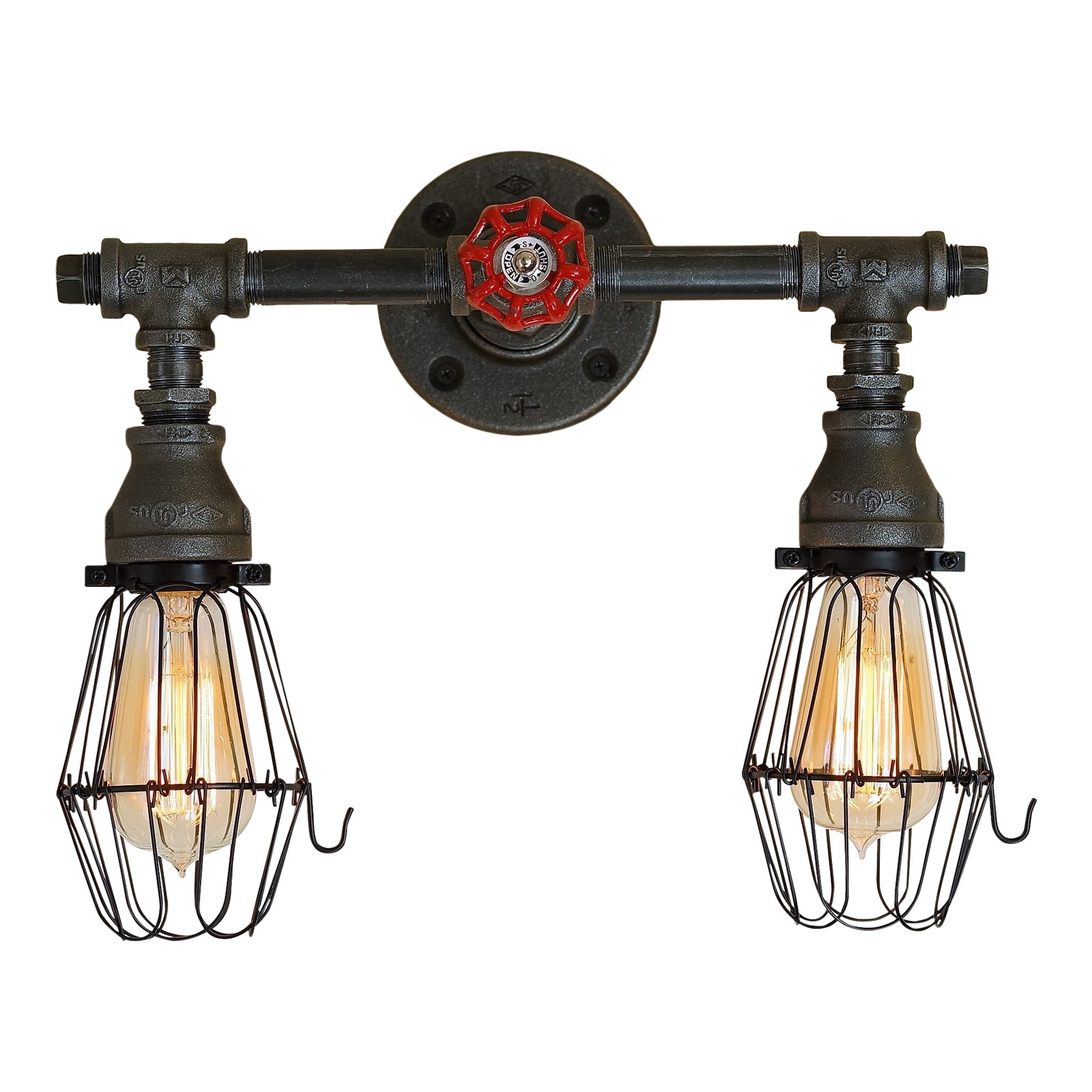 Portland Iron 2-Bulb Vanity Light