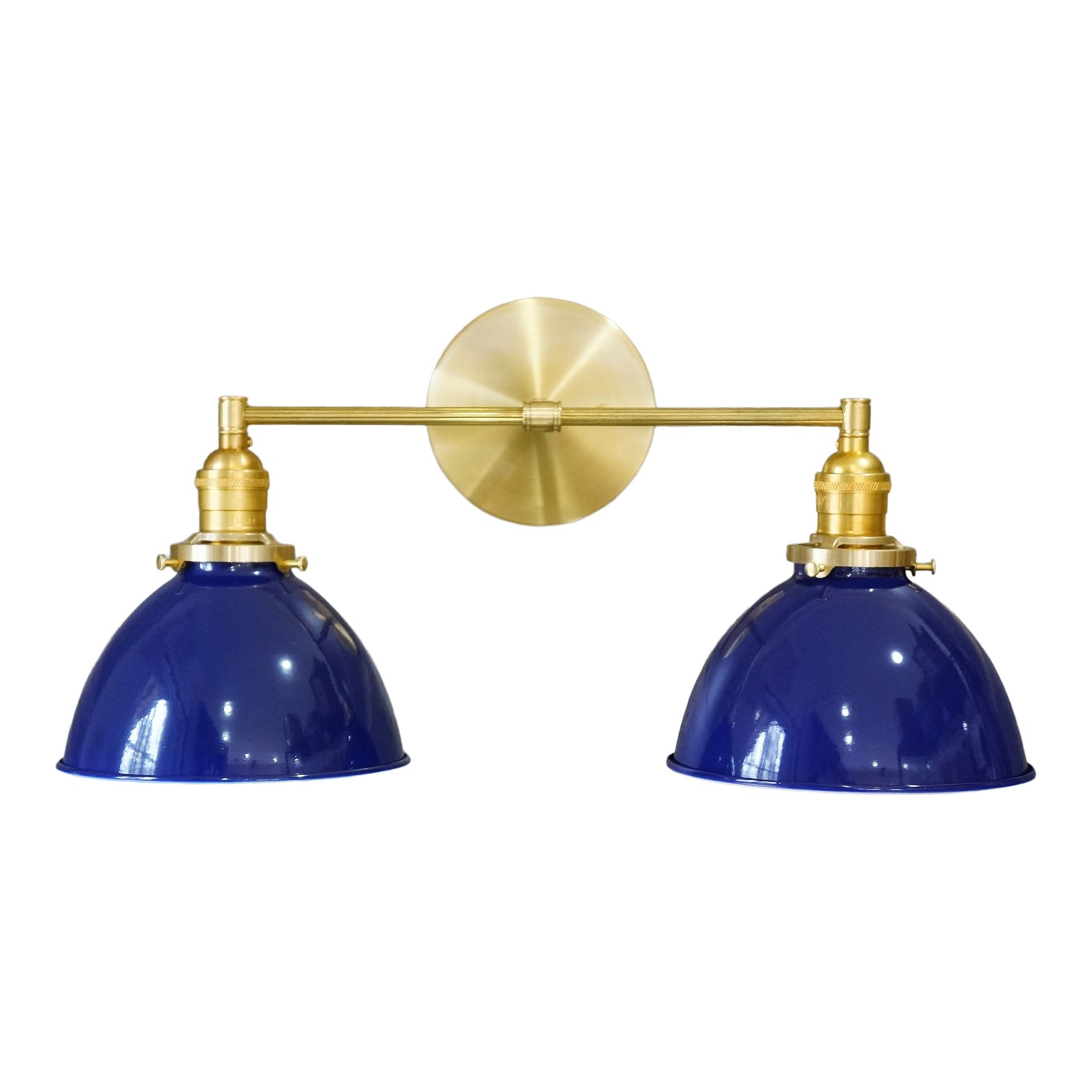 Sandpiper Blue & Brass 2-Shade Vanity Light