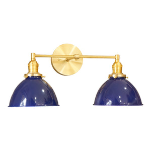 Sandpiper Blue & Brass 2-Shade Vanity Light
