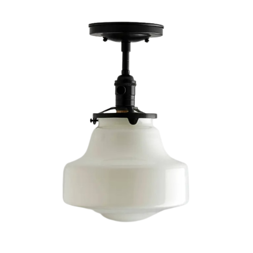 Madison Semi-Flush Mount Ceiling Light, Art Deco Style