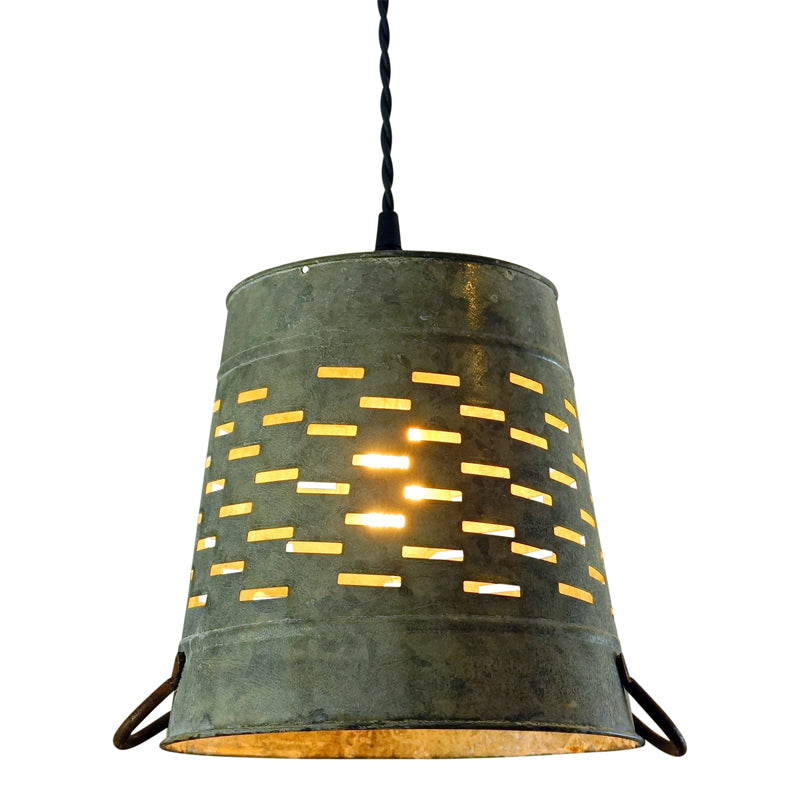 Punched Tin Galvanized Light