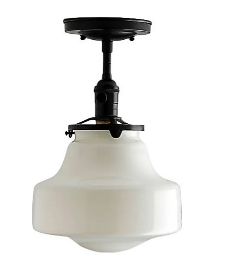 Madison Semi-Flush Mount Ceiling Light, Art Deco Style