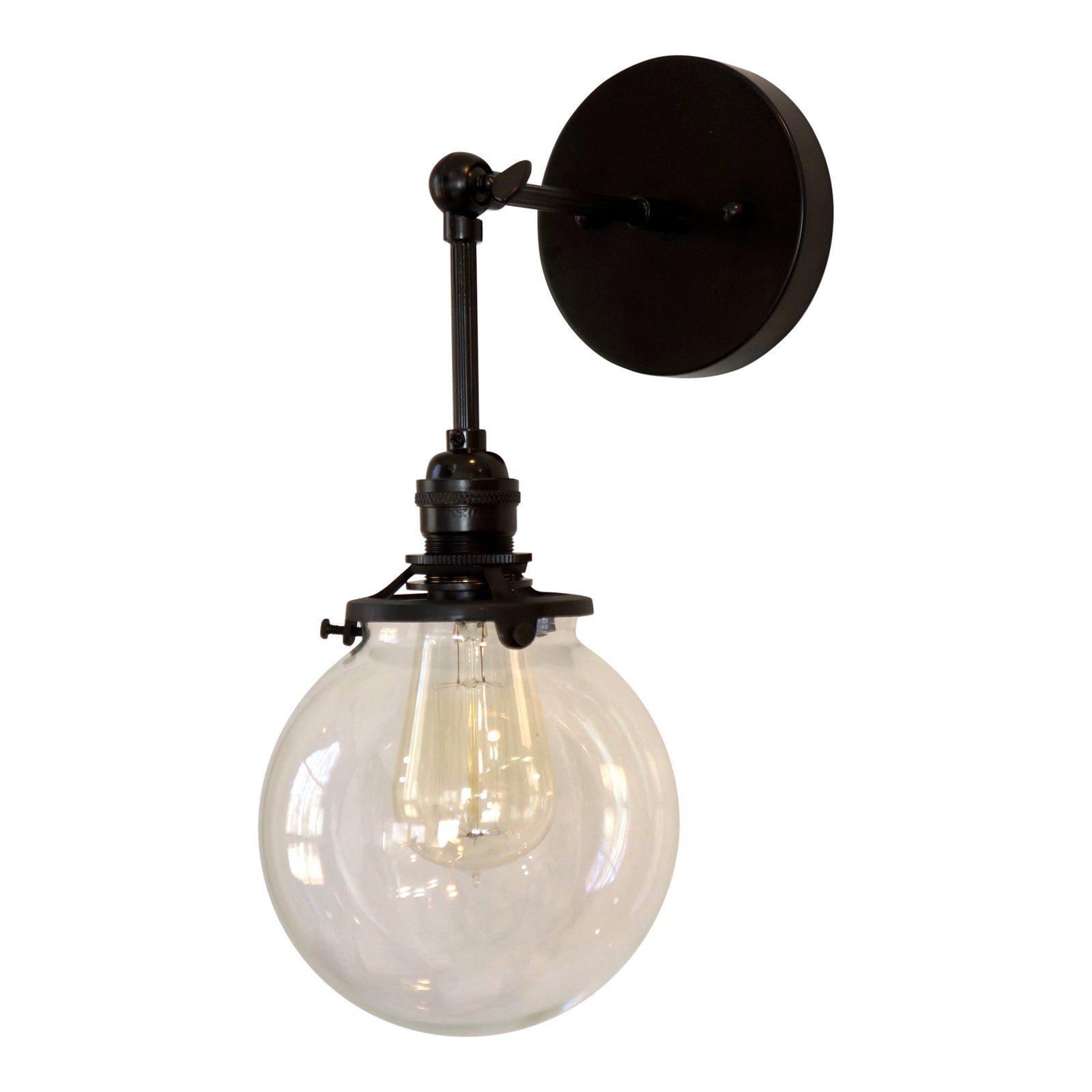 Ridgeway 6" Clear Globe Wall Light