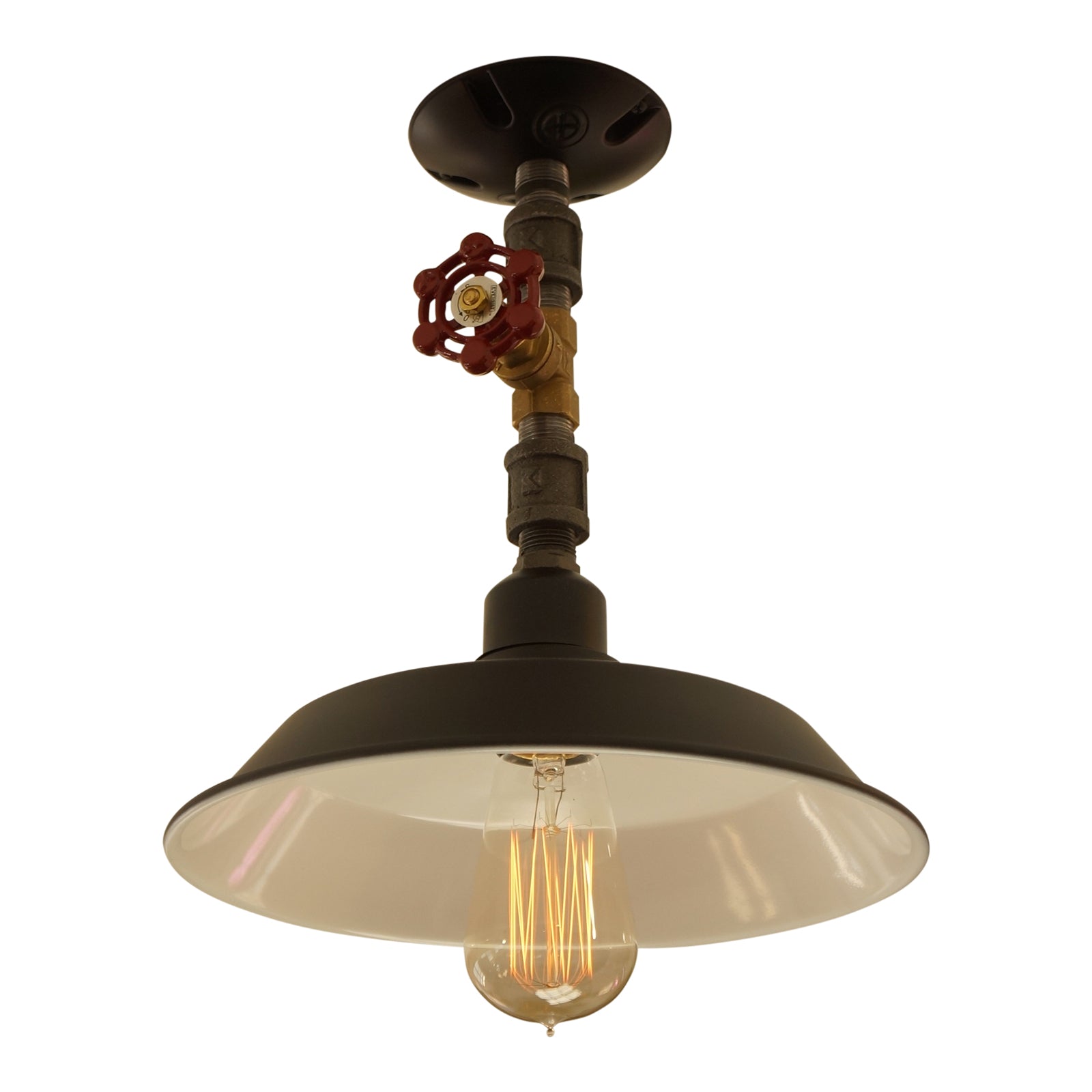 Summerfield Iron Pendant Light with Plumbing Valve