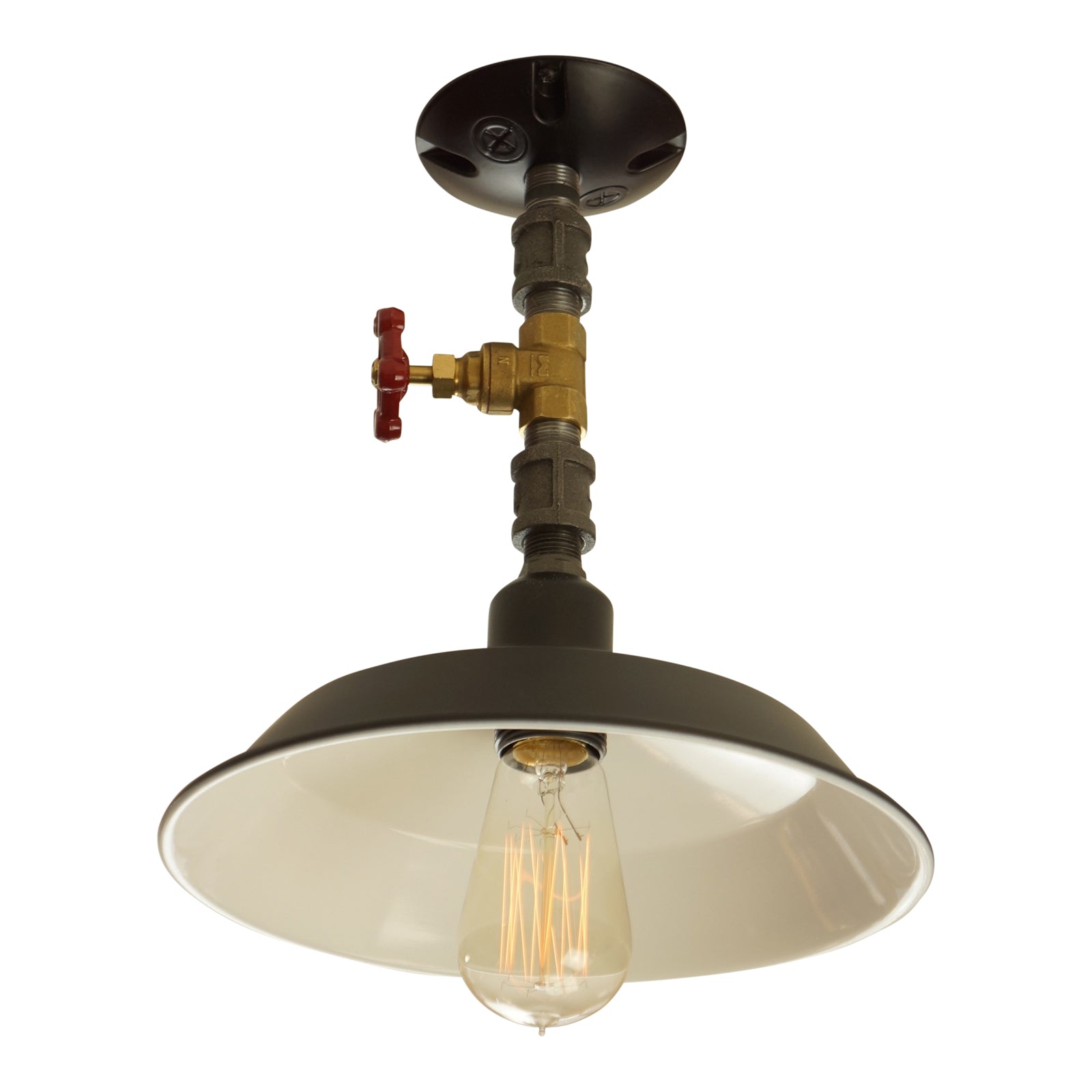 Summerfield Iron Pendant Light with Plumbing Valve