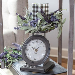Vintage Dark Gray Old Town Scale Clock