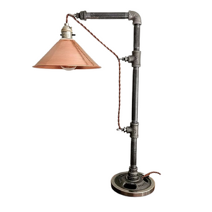 Victor Industrial Table Lamp, W/Lamp Cage