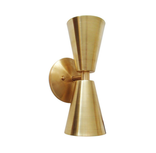 Cape-Town Polished Brass Two-Lamp Wall Light