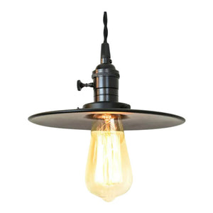 Urban Industrial 10" Wide Pendant Lighting, Black Twisted Wire
