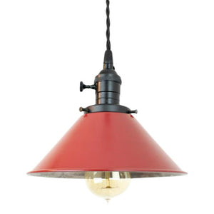 Olde-Town 8" Wide, Red Shade Pendant Light