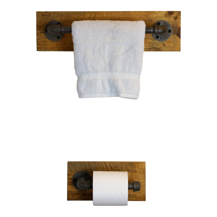 Matching Towel and TP Holder Set