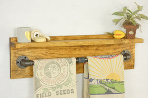 Twin Towel Farmhouse Bathroom Shelf