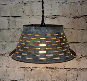 Galvanized Basket Light