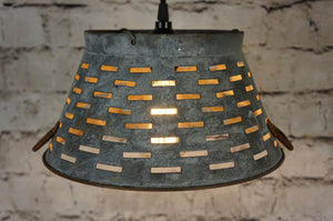 Galvanized Basket Light
