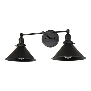 Jasper 18" Matte Black 2-Light Bath Fixture