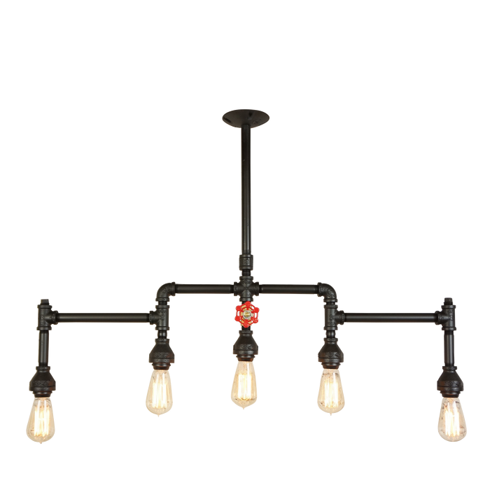 Canton Five Light With Brass Water Valve