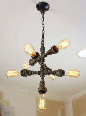 Steampunk 7-Light Chandelier