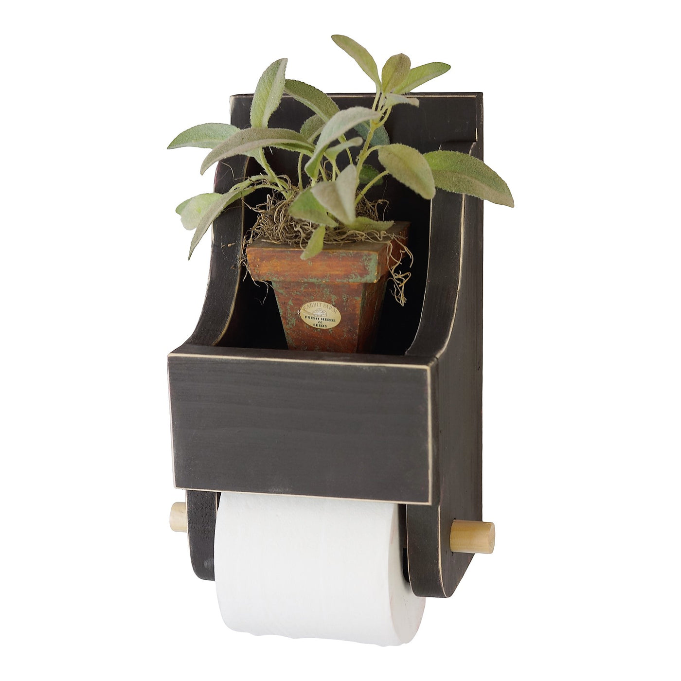 Autumn Alley Rustic Farmhouse Toilet Paper Holder - Galvanized Metal With Mesh Insert