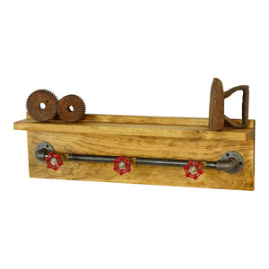 Alpine 3-Hook Towel Holder With Shelf