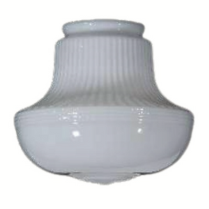 Seaside School House Ceiling Light, Flush Mount W/Opal Glass Shade