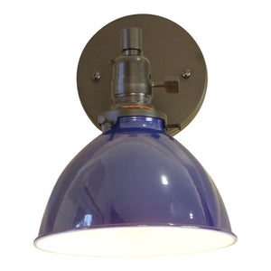 North Shore 1-Light Wall Sconce, Azure Blue Lamp Shade