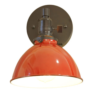 North Shore 1-Light Wall Sconce, Colonial Red Lamp Shade